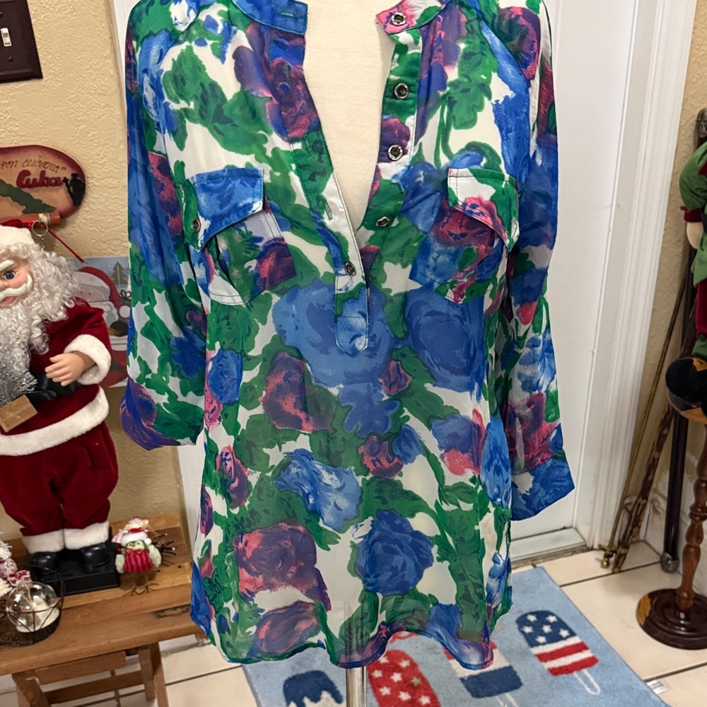 Colorful Floral Women's Blouse